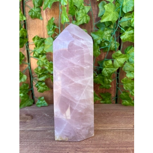 6.46 Lb. Large Rose Quartz Point. 8.8 Inch Tall Polished Rose Quartz Crystal Obelisk. Rose Quartz Ge