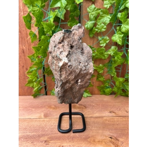 2.88 Lb Pink Amethyst Crystal on Metal Stand. Large Pink Amethyst Slice. You get this piece!