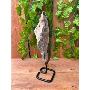 2.88 Lb Pink Amethyst Crystal on Metal Stand. Large Pink Amethyst Slice. You get this piece!