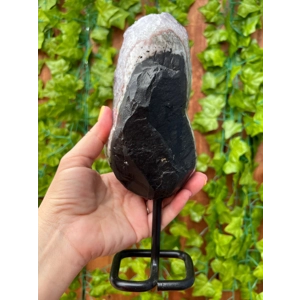 2.8 Lb. Purple Amethyst Crystal Cluster with Metal Display Stand. You get this piece!