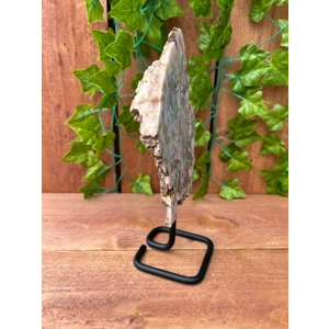 14.26 oz. Pink Amethyst Crystal on Metal Stand. Large Pink Amethyst Slice. You get this piece!