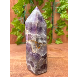 1.75 Lb. Amethyst Quartz Point with Clear Quartz and Smoky Quartz. Chevron Amethyst. You get this pi