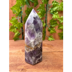 1.75 Lb. Amethyst Quartz Point with Clear Quartz and Smoky Quartz. Chevron Amethyst. You get this pi