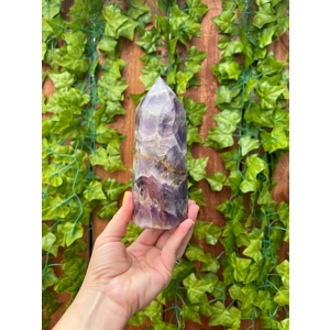 1.75 Lb. Amethyst Quartz Point with Clear Quartz and Smoky Quartz. Chevron Amethyst. You get this pi
