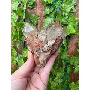 11.97 oz. Natural Citrine Quartz Cathedral from the Congo. Kundalini Smoky Citrine. You get this pie