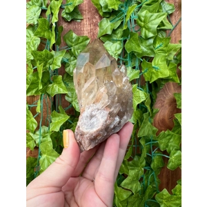 11.52 oz. Natural Citrine Quartz Cathedral from the Congo. Kundalini Smoky Citrine. You get this pie