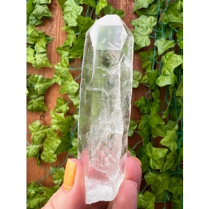 4.48 oz. Clear Quartz Point With Etching from Brazil. You get this piece!