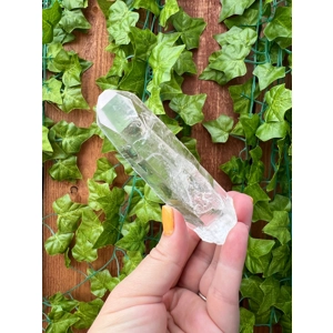 4.48 oz. Clear Quartz Point With Etching from Brazil. You get this piece!