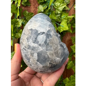 2.91 Lb Blue Celestite Egg. Polished Geode Crystal Cluster. You get this piece!