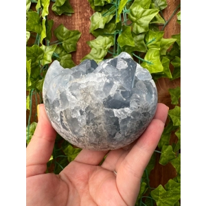 2.91 Lb Blue Celestite Egg. Polished Geode Crystal Cluster. You get this piece!
