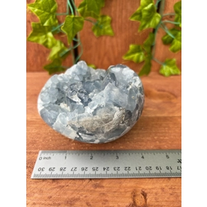 2.91 Lb Blue Celestite Egg. Polished Geode Crystal Cluster. You get this piece!