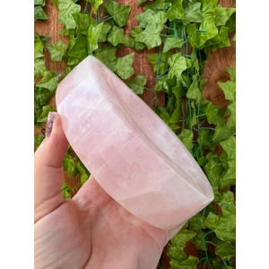 2.12 Lb Large Rose Quartz Dish 5.75 Inch. Polished Rose Quartz Charging Plate. You get this piece!