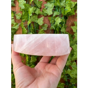 2.12 Lb Large Rose Quartz Dish 5.75 Inch. Polished Rose Quartz Charging Plate. You get this piece!