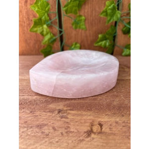 2.12 Lb Large Rose Quartz Dish 5.75 Inch. Polished Rose Quartz Charging Plate. You get this piece!