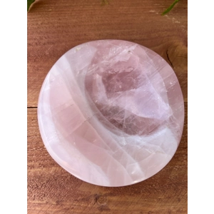 1.83 Lb Large Rose Quartz Dish 4.6 Inch Polished Rose Quartz Charging Plate. You get this piece!