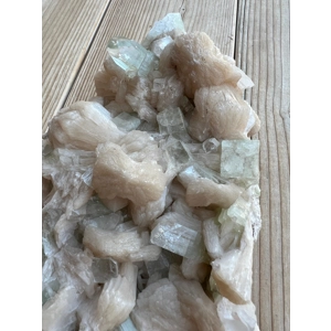 5.2 Lb. Green Apophyllite Crystal Cluster with Stilbite from India. You get this piece!