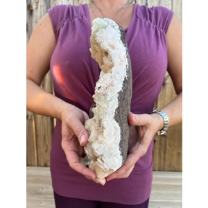 5.2 Lb. Green Apophyllite Crystal Cluster with Stilbite from India. You get this piece!