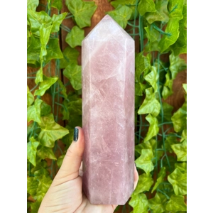 2.1 Lb Large Rose Quartz Obelisk. 7.8 Inch. Polished Rose Quartz Crystal Point. Rose Quartz Generato