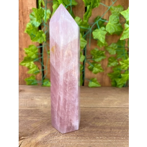 2.1 Lb Large Rose Quartz Obelisk. 7.8 Inch. Polished Rose Quartz Crystal Point. Rose Quartz Generato