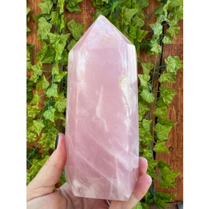 2.2 Lb Large Rose Quartz Obelisk. 6.25 Inch Polished Rose Quartz Crystal Point. Rose Quartz Generato