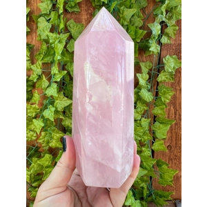 2.2 Lb Large Rose Quartz Obelisk. 6.25 Inch Polished Rose Quartz Crystal Point. Rose Quartz Generato