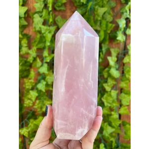 2.2 Lb Large Rose Quartz Obelisk. 6.25 Inch Polished Rose Quartz Crystal Point. Rose Quartz Generato