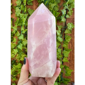 2.2 Lb Large Rose Quartz Obelisk. 6.25 Inch Polished Rose Quartz Crystal Point. Rose Quartz Generato