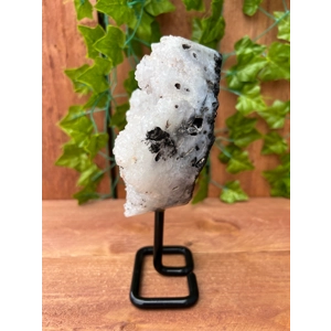 2.22 Lb. Quartz Crystal Cluster With Agate On Stand. You get this piece!