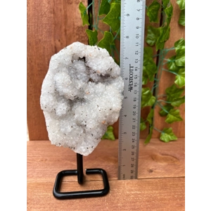 2.22 Lb. Quartz Crystal Cluster With Agate On Stand. You get this piece!