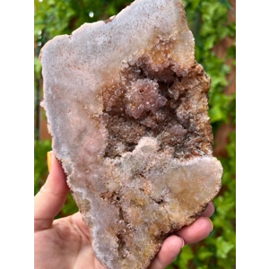 1.6 Lb Pink Amethyst Crystal on Metal Stand. Large Pink Amethyst Slice. You get this piece!