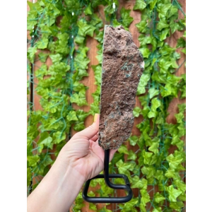 2.88 Lb Pink Amethyst Crystal on Metal Stand. Large Pink Amethyst Slice. You get this piece!