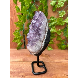 2.8 Lb. Purple Amethyst Crystal Cluster with Metal Display Stand. You get this piece!