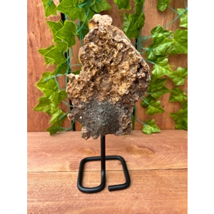 14.26 oz. Pink Amethyst Crystal on Metal Stand. Large Pink Amethyst Slice. You get this piece!