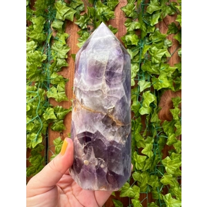 1.75 Lb. Amethyst Quartz Point with Clear Quartz and Smoky Quartz. Chevron Amethyst. You get this pi