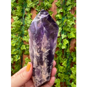 9.92 oz. Bahia Amethyst Crystal Point. Amethyst Quartz Point. You get this piece!