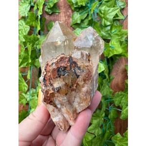 11.97 oz. Natural Citrine Quartz Cathedral from the Congo. Kundalini Smoky Citrine. You get this pie