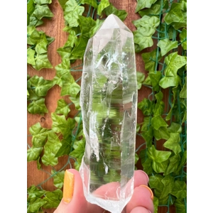 4.48 oz. Clear Quartz Point With Etching from Brazil. You get this piece!