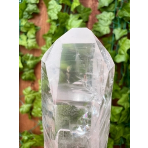 4.48 oz. Clear Quartz Point With Etching from Brazil. You get this piece!