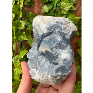 1.91 Lb Large Blue Celestite Geode Crystal Specimen. You get this piece!