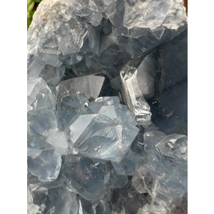 1.91 Lb Large Blue Celestite Geode Crystal Specimen. You get this piece!