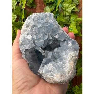 1.91 Lb Large Blue Celestite Geode Crystal Specimen. You get this piece!