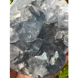 2.91 Lb Blue Celestite Egg. Polished Geode Crystal Cluster. You get this piece!