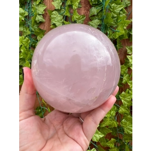 3.85 Lb Rose Quartz Crystal Sphere. 4.1 Inch Polished Rose Quartz Crystal Ball. You get this piece!