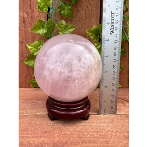3.85 Lb Rose Quartz Crystal Sphere. 4.1 Inch Polished Rose Quartz Crystal Ball. You get this piece!