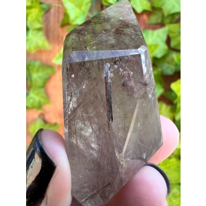 1.76 oz Clear Smoky Quartz Crystal Freeform with Copper and Gold Rutile. You get this piece!