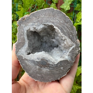 1.1 Lb Geode cut in half. Geode pair. Geode with Quartz points. You get this piece!