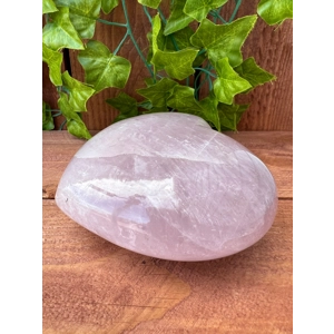 2.55 Lb. Large Rose Quartz Heart A Grade. 4.8 Inch Polished Rose Quartz Crystal Puffy Heart. You get