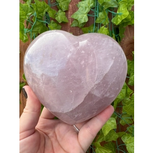 2.55 Lb. Large Rose Quartz Heart A Grade. 4.8 Inch Polished Rose Quartz Crystal Puffy Heart. You get