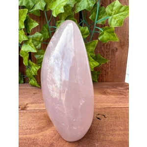 1.91 Lb. Rose Quartz Freeform Crystal. 5.4 Inch. Polished Rose Quartz Freeform Crystal. You get this