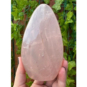 1.91 Lb. Rose Quartz Freeform Crystal. 5.4 Inch. Polished Rose Quartz Freeform Crystal. You get this